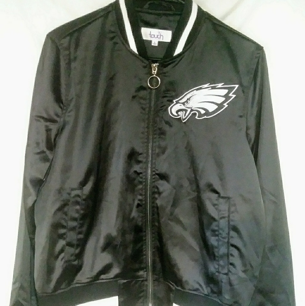 NFL Eagles Alyssa Milano Cropped Jacket w/ Zipper